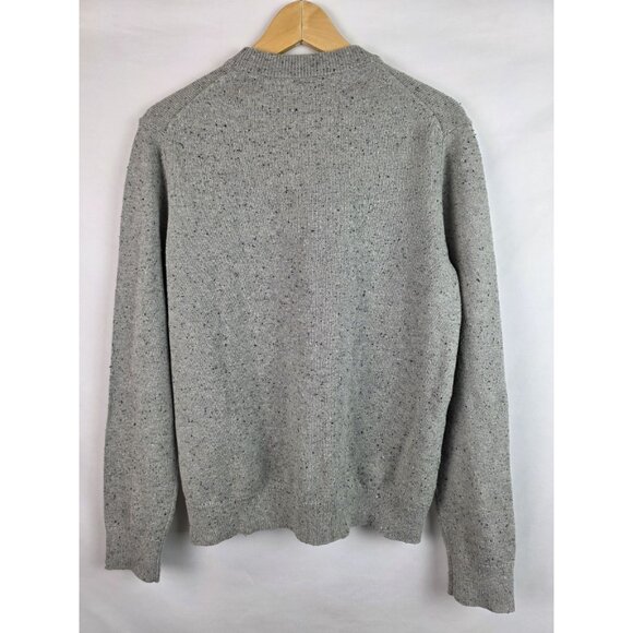 Banana Republic Mens Sweater Size Medium Gray Wool Blend Knit Long Sleeve Top - Picture 9 of 10